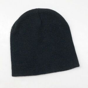 Tan’s Club solid black knit beanie
